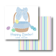 Easter Basket Blue Bow Calling Card