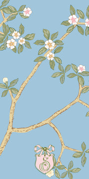 Chinoiserie Branch - Blue Gift Tag