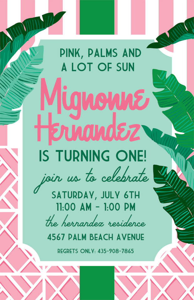 Palm Beachy Invitation