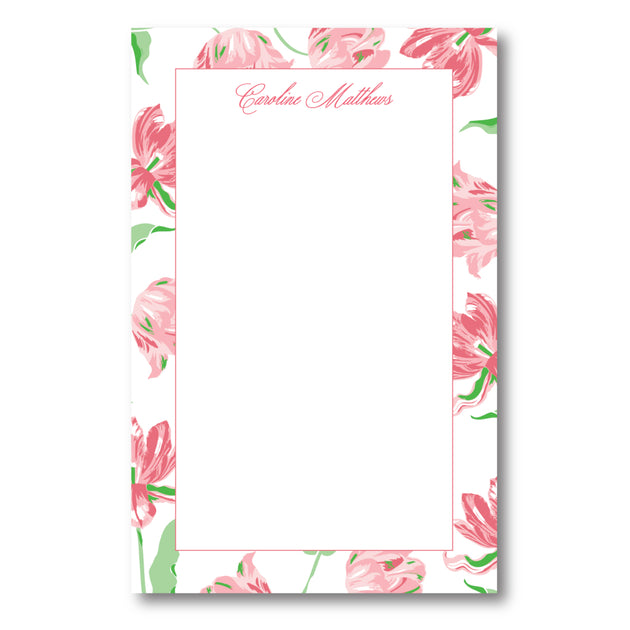Pink Tulips Notepad – Sweet Caroline Designs