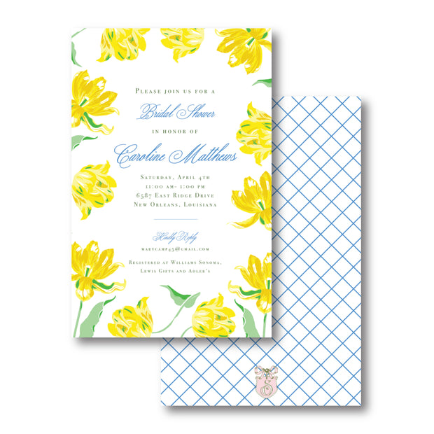 Yellow Tulips Invitation