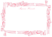 Pink Stripe Ribbon Stationery