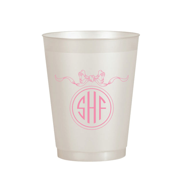 Girl Bow Monogram Cup