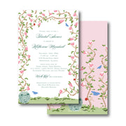 Abstract Chinoiserie Invitation - Portrait