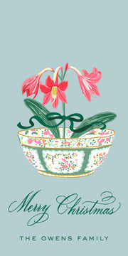 Amaryllis Flower Gift Tag