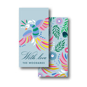 Birds of Paradise Blue Gift Tag