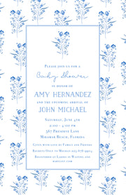 Bitsy Blue Invitation - Portrait
