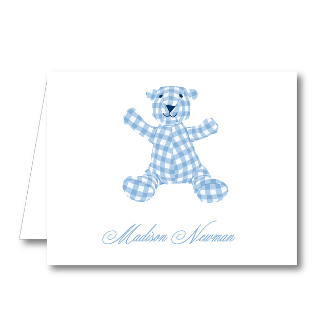 Blue Bear Folded Notecard