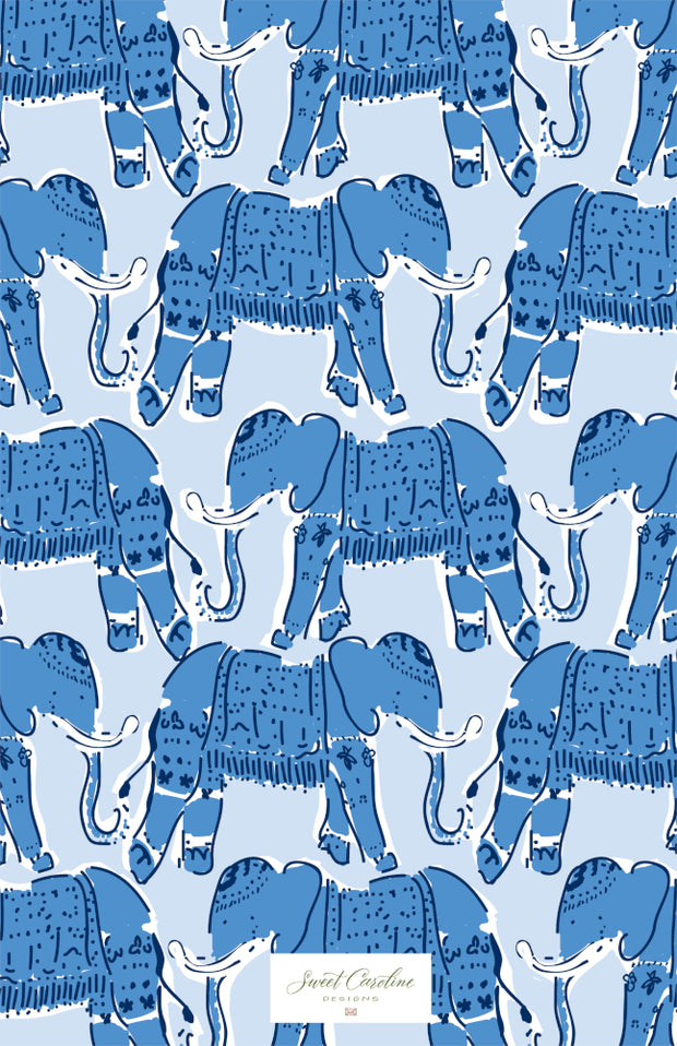 Blue Elephant Invitation