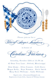 Blue Plates Invitation