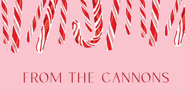 Candy Cane - Horizontal Gift Tag