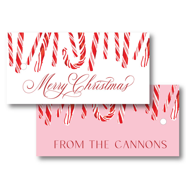 Candy Cane - Horizontal Gift Tag