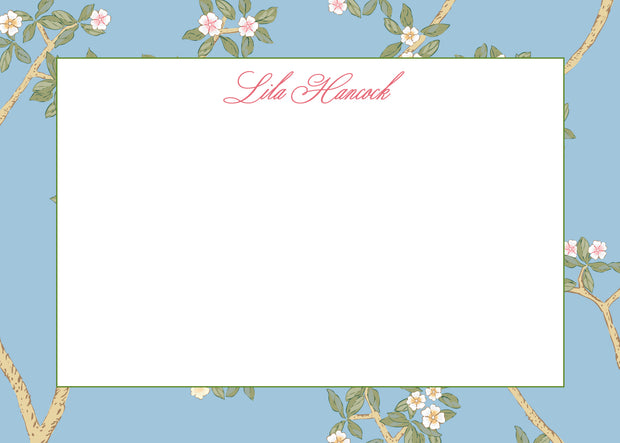 Chinoiserie Branch - Blue Stationery