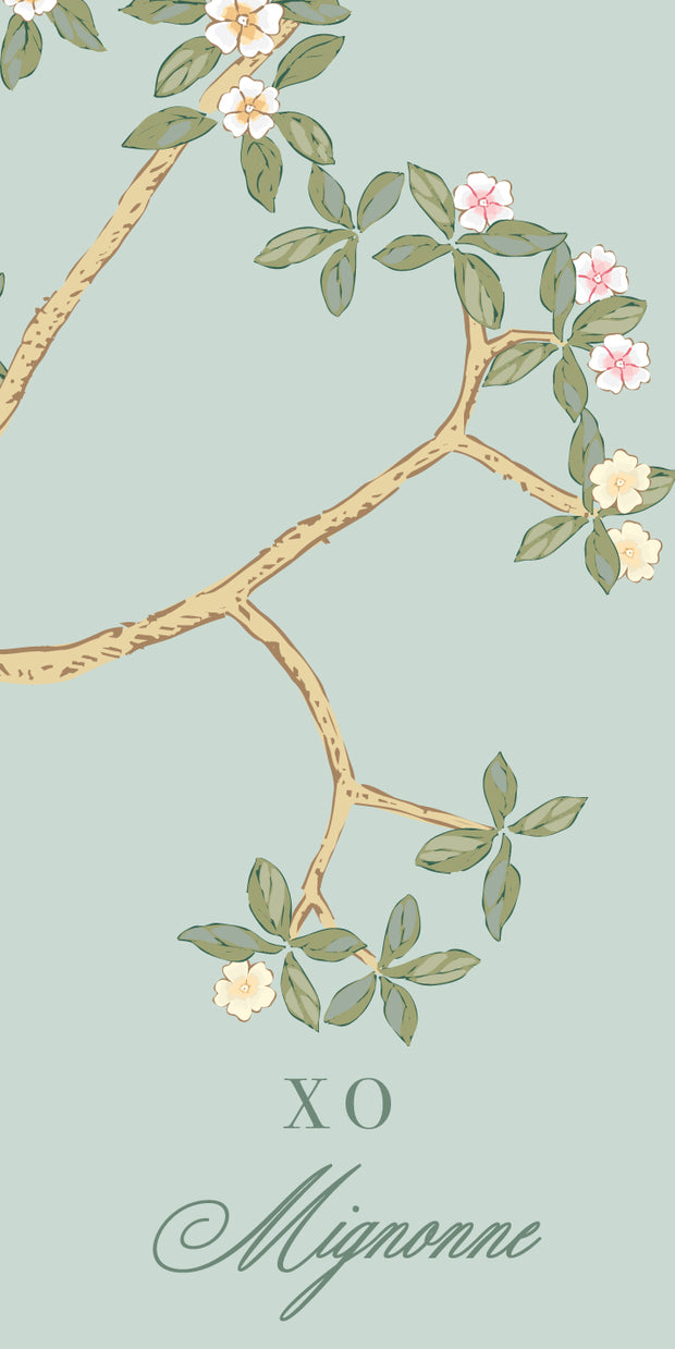 Chinoiserie Branch - Green Gift Tag