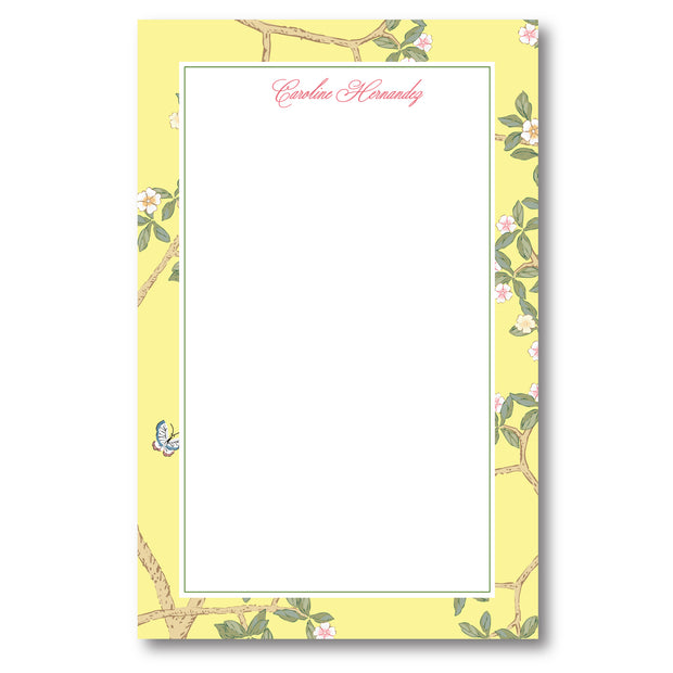 Chinoiserie Branch - Yellow Notepad