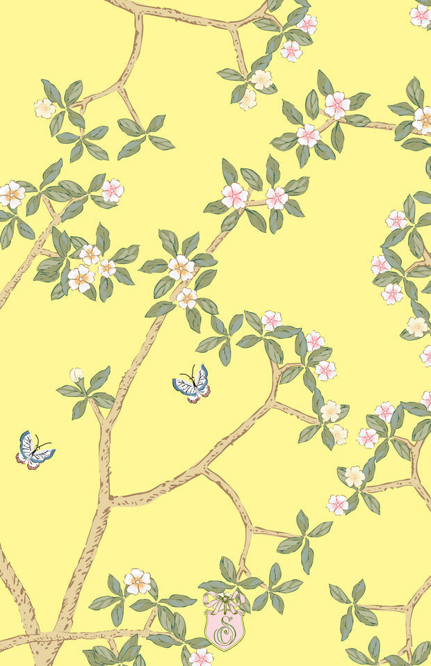 Chinoiserie Branch - Yellow Invitation