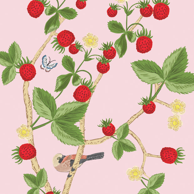 Chinoiserie Strawberry Calling Card