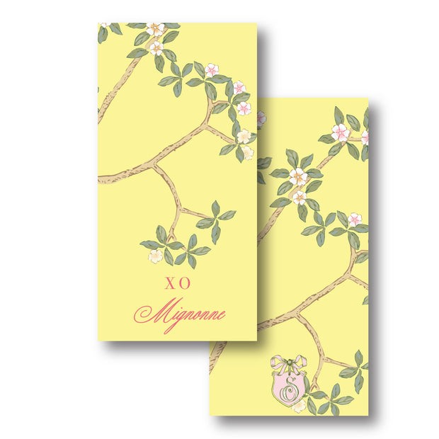 Chinoiserie Branch - Yellow Gift Tag