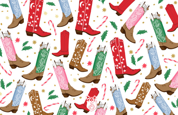 Christmas Boots - Landscape Christmas Card