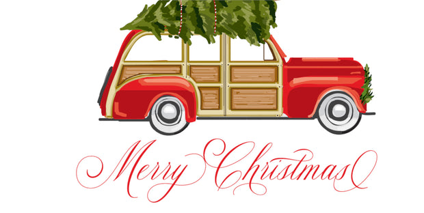 Christmas Car - Horizontal Gift Tag