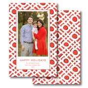 Christmas Chintz Border - Portrait Christmas Card