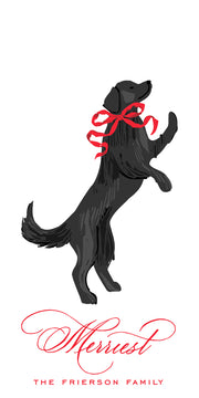 Christmas Puppy Crest - Black Lab Gift Tag