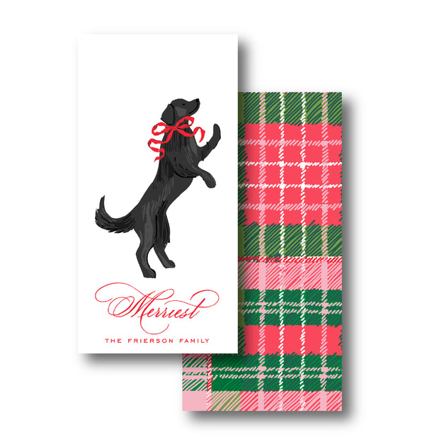 Christmas Puppy Crest - Black Lab Gift Tag