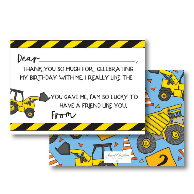 Construction Fill in the Blank Stationery