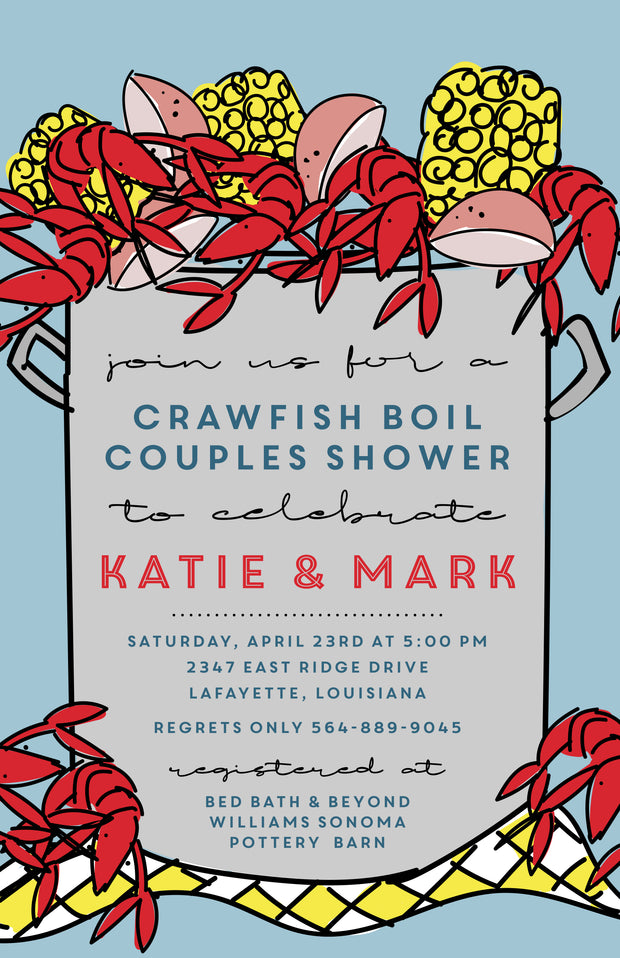 Crawfish Pot Invitation