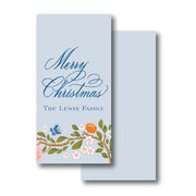 Floral Branch Chinoiserie Blue Gift Tag