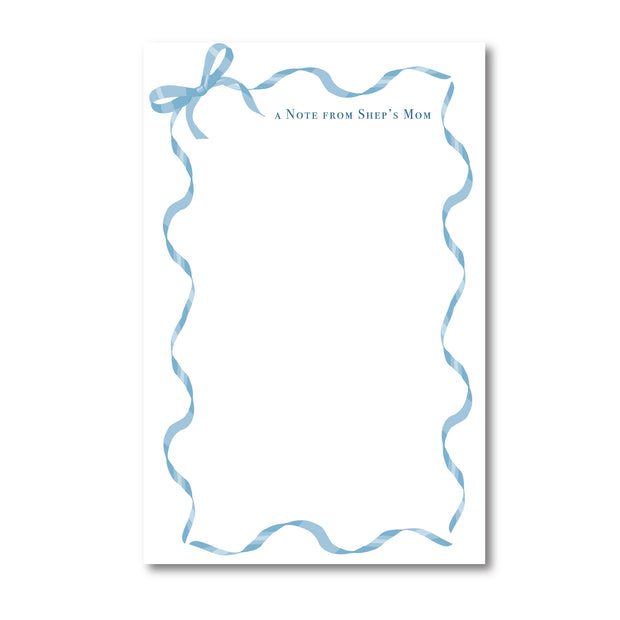 Blue Ribbon Notepad