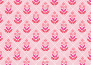Flower Block Print Pink Stationery