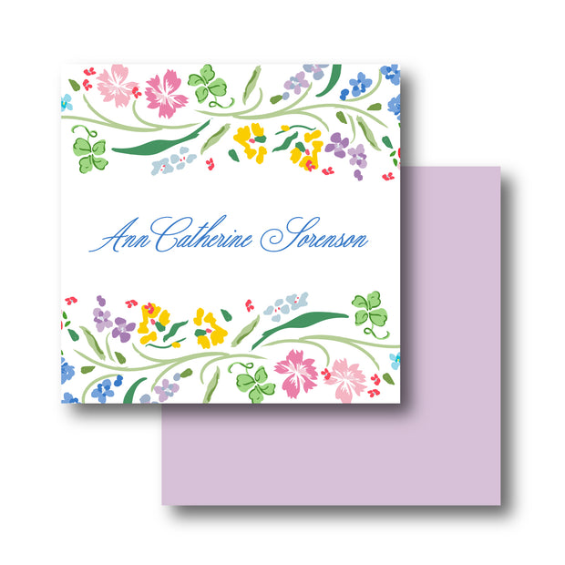 French Flower Calling Card