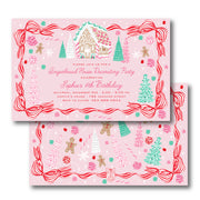 Gingerbread Party Landscape Invitation
