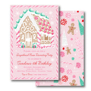 Gingerbread Party Portrait Invitation