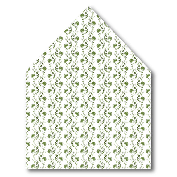 Green Scallop Envelope Liner