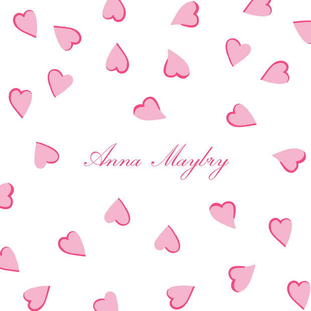 Happy Hearts Pink Calling Card