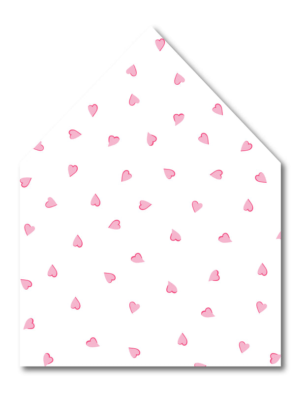 Happy Hearts Pink Envelope Liner