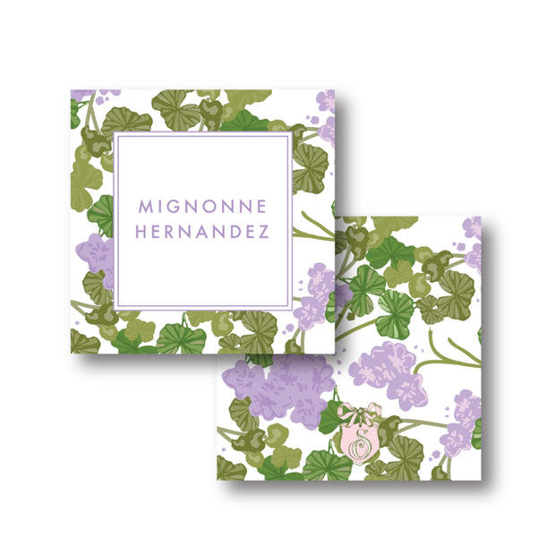 Lavender Geranium Calling Card