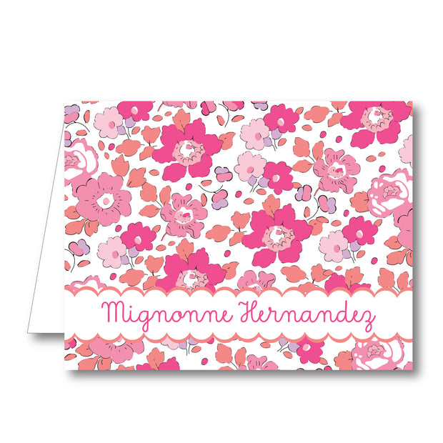Liberty Hot Pink Folded Notecard