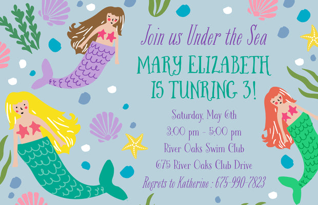 Mermaid Invitation