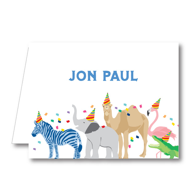 Party Animals Folded Notecard