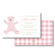 Pink Bear Invitation