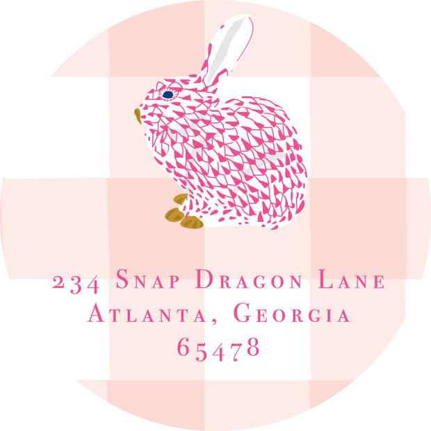 Pink Bunny Return Sticker