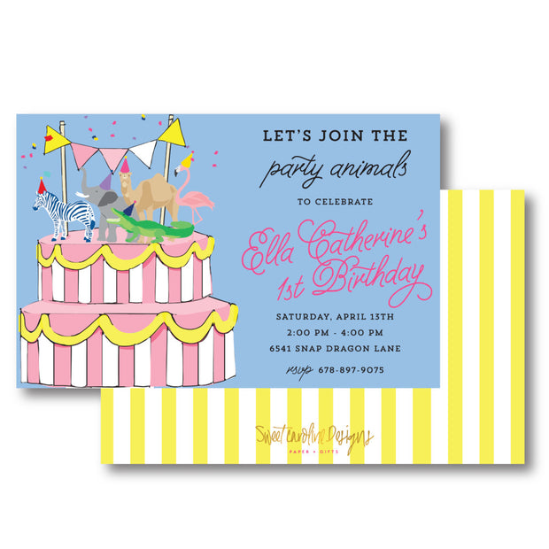 Pink Cake Invitation