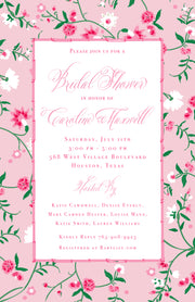 Pink Chintz Garden Invitation