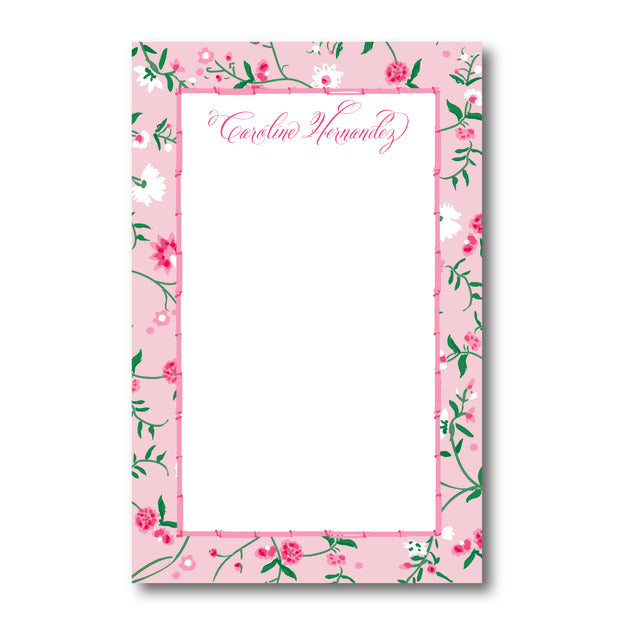 Pink Chintz Garden Notepad