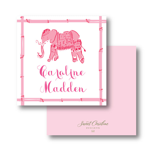 Pink Elephant Calling Card