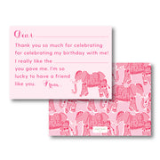 Pink Elephant Fill in the Blank Stationery