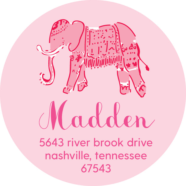 Pink Elephant Return Sticker